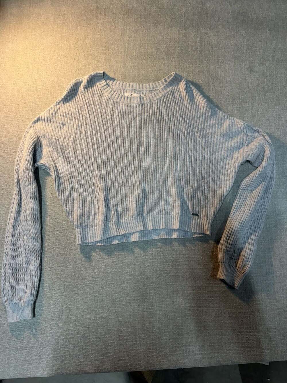 Hollister Women's Ribbed Knit Cropped Pullover Sweater